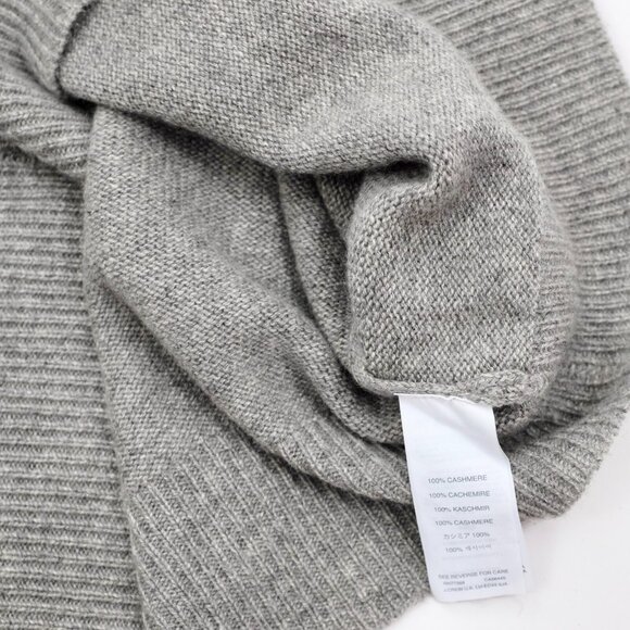 J Crew 100% cashmere sweater sz Large gray 1/4 zip multiply knit - Picture 6 of 6